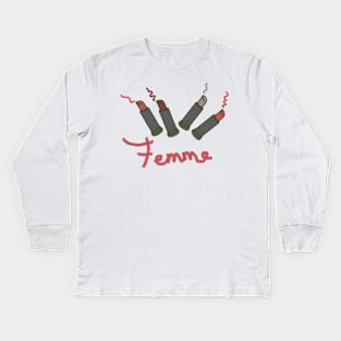 Lipstick Femme Kids Long Sleeve T-Shirt